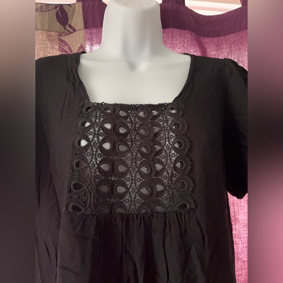 Sandro: Black Eyelet Dress - Picture 3 of 13